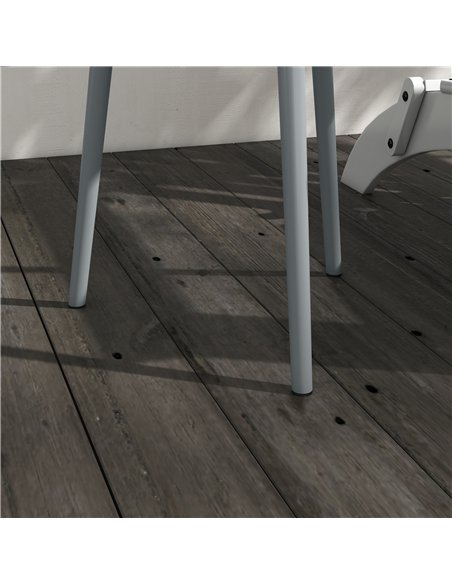 Outsunny Round Garden Coffee Table, Outdoor Side Table with Rounded Steel Edge, Ø40 x 50H cm, Grey - pic 179635 | FastDaddyshop