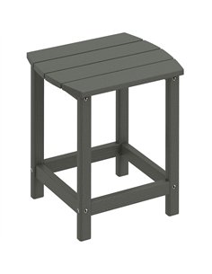 Outsunny Outdoor Side Table, Garden Coffee Table, All-Weather Adirondack Side Table for Garden, Beach, Indoor Outdoor, Grey