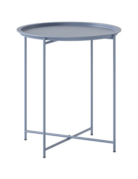 Outsunny Steel Removable Tray Top Garden Table - Blue Grey - pic 179708 | FastDaddyshop