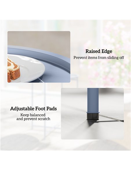 Outsunny Steel Removable Tray Top Garden Table - Blue Grey - pic 179713 | FastDaddyshop