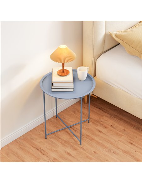 Outsunny Steel Removable Tray Top Garden Table - Blue Grey - pic 179716 | FastDaddyshop