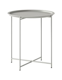 Outsunny Steel Removable Tray Top Garden Table - White