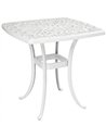Outsunny Outdoor Garden Table with 38mm Dia. Umbrella Hole, Cast Aluminium Patio End Table with Anti-slip Foot Pads for Garden
