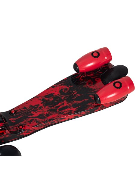 HOMCOM Kids 3 Wheel Foldable Kick Scooter with Flashing Wheels, Music, Water Spray, Red - pic 17987 | FastDaddyshop