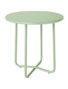 Outsunny 48 cm Round Garden Side Table, Small Metal Outdoor Garden Table with Rolled Edge, Green