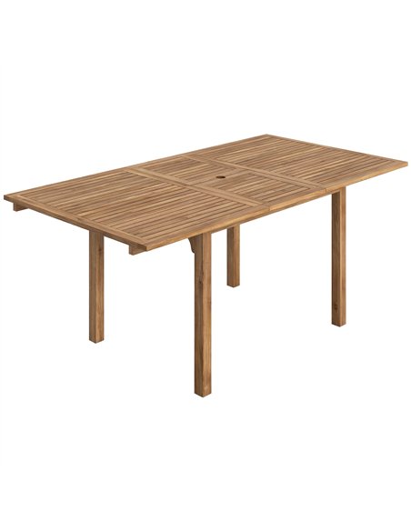 Outsunny Extending Garden Table, Outdoor Dining Table for 6-8 with Acacia Wood Slatted Tabletop for Balcony Porch - pic 180050 | FastDaddyshop