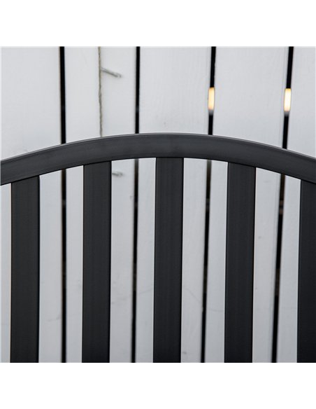 Outsunny Metal Outdoor Bench with Liftable Middle Table, Patio Loveseat, Garden Bench for Garden, Porch, Seats 2–3 People, Black - pic 180128 | FastDaddyshop