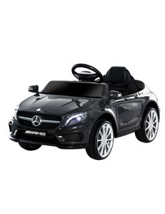 HOMCOM 3+ Kids Electric Car Mercedes Benz GLA Licensed 6V with Headlight, Music, Remote, Black