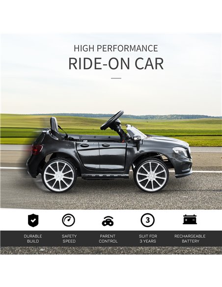 HOMCOM 3+ Kids Electric Car Mercedes Benz GLA Licensed 6V with Headlight, Music, Remote, Black - pic 18029 | FastDaddyshop