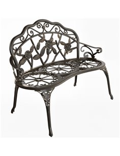 Outsunny Cast Aluminium Garden Bench - Bronze Tone
