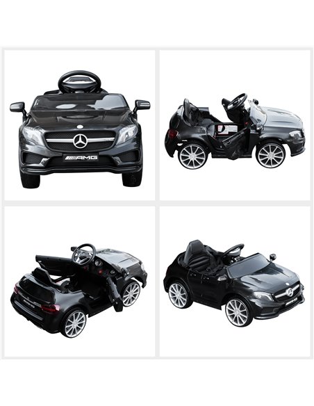 HOMCOM 3+ Kids Electric Car Mercedes Benz GLA Licensed 6V with Headlight, Music, Remote, Black - pic 18034 | FastDaddyshop