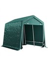 Outsunny 8 x 6.5 ft Outdoor Garden Storage Shed, Waterproof Bike Tent with Double Roll-up Zipper Door for Garden Tools, Green