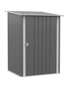 Outsunny 3.3 x 3.4ft Lean To Steel Garden Shed, with Locking Door - Grey