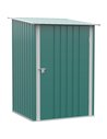 Outsunny 3.3 x 3.4ft Lean To Steel Garden Shed, with Locking Door - Green