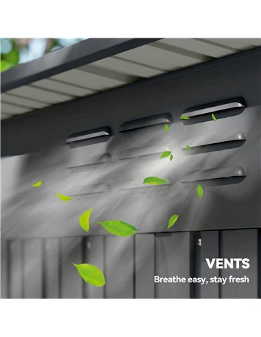 Outsunny 5 x 3.5ft Metal Garden Storage Shed with Effortless Assembly and 2 Pairs of Gloves, Waterproof Outdoor Shed, Light Grey