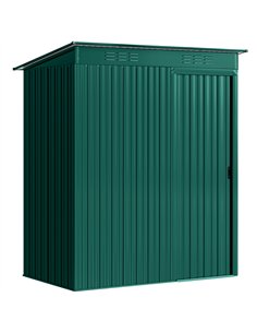 Outsunny 5 x 3.5ft Metal Garden Storage Shed with Effortless Assembly and 2 Pairs of Gloves, Waterproof Outdoor Shed, Green