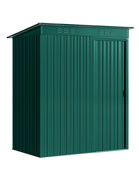 Outsunny 5 x 3.5ft Metal Garden Storage Shed with Effortless Assembly and 2 Pairs of Gloves, Waterproof Outdoor Shed, Green - pic 180644 | FastDaddyshop