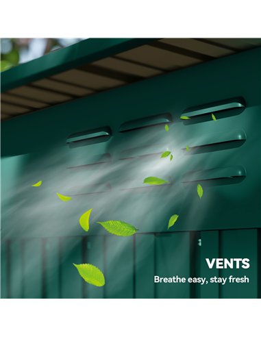Outsunny 5 x 3.5ft Metal Garden Storage Shed with Effortless Assembly and 2 Pairs of Gloves, Waterproof Outdoor Shed, Green