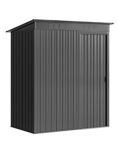 Outsunny 5 x 3.5ft Metal Garden Storage Shed with Effortless Assembly and 2 Pairs of Gloves, Waterproof Outdoor Shed, Dark Grey