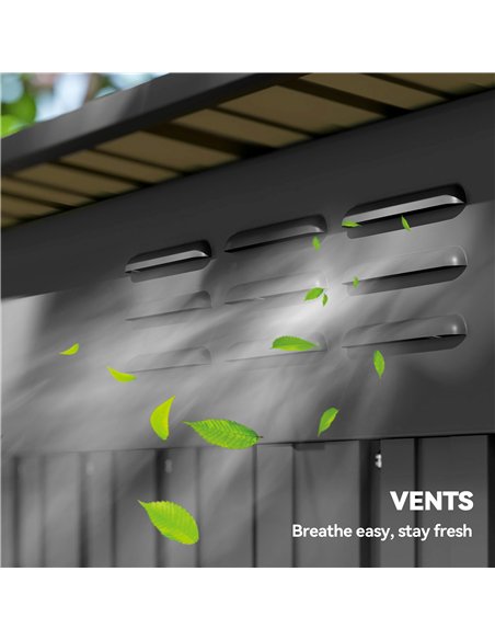 Outsunny 5 x 3.5ft Metal Garden Storage Shed with Effortless Assembly and 2 Pairs of Gloves, Waterproof Outdoor Shed, Dark Grey - pic 180678 | FastDaddyshop