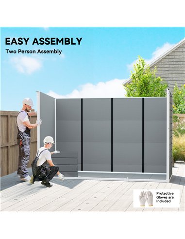 Outsunny 10 x 4 ft Resin Garden Shed, Outdoor Storage Shed with Floor, Windows, Lockable Doors and Vents, Grey