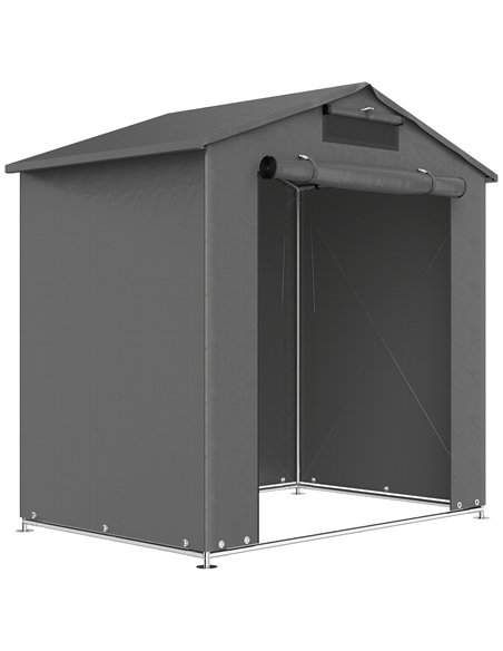 Outsunny 6 x 4 ft Outdoor Garden Storage Shed, Waterproof Bike Tent with Vent and Roll-Up Zipper Door - pic 180869 | FastDaddyshop