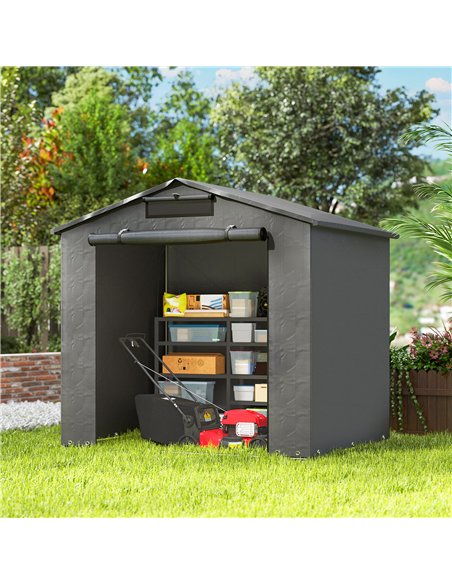 Outsunny 6 x 4 ft Outdoor Garden Storage Shed, Waterproof Bike Tent with Vent and Roll-Up Zipper Door - pic 180876 | FastDaddyshop