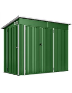 Outsunny 7.5 x 4.3ft Metal Garden Storage Shed, Waterproof Outdoor Shed with Triple Lockable Door, Gloves, Vents, Green