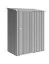 Outsunny 5ft x 3ft Garden Storage Shed, Outdoor Metal Shed with Sloped Roof, Aluminium Grey