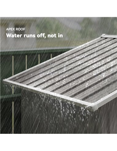 Outsunny 6.5 x 3.5ft Metal Garden Storage Shed - Light Grey
