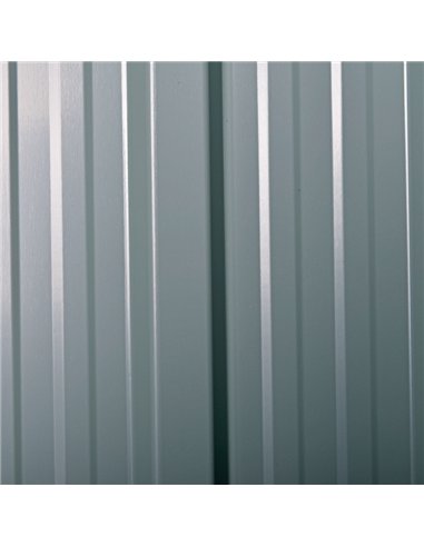 Outsunny 8 x 6ft Galvanised Steel Shed, with Double Door - Light Grey
