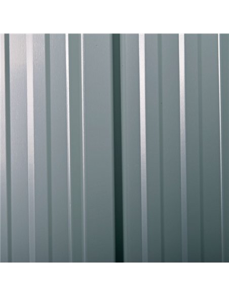 Outsunny 8 x 6ft Galvanised Steel Shed, with Double Door - Light Grey - pic 181021 | FastDaddyshop