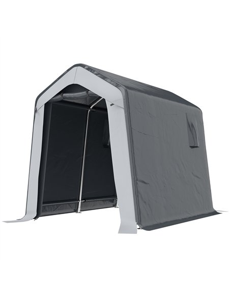 Outsunny 1.8 x 2.4m Garden Storage Shed Tent, Waterproof Portable Shed Shelter for Motorbike, Garden Tools, Bike Storage - pic 181022 | FastDaddyshop