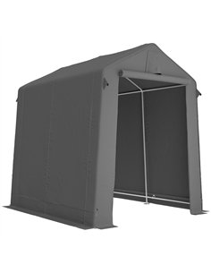 Outsunny 7.5 x 6.2 ft Outdoor Garden Storage Shed, Waterproof Bike Tent with Roll-Up Zipper Door and Vent, Dark Grey