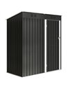 Outsunny 5 x 3 ft Lean-to Garden Shed, Outdoor Storage Shed with Lockable Door and Vents, Dark Grey