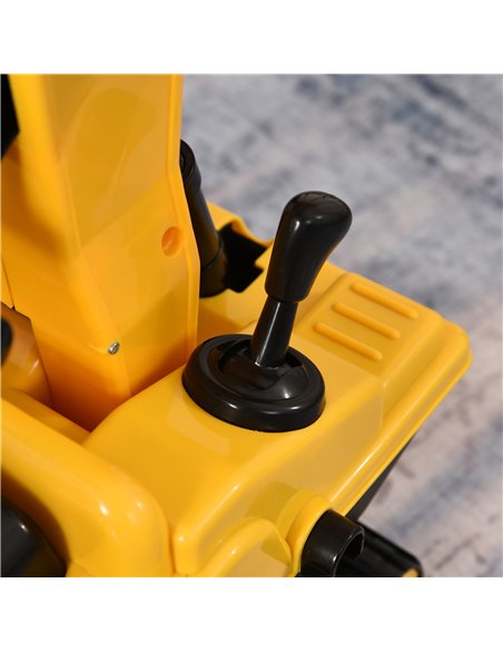 HOMCOM Kids Ride On Digger Excavator Toy Tractors Walker Toddler Truck Basket Storage For Boys Girls 3 Years Old Yellow NO POWER - pic 18106 | FastDaddyshop