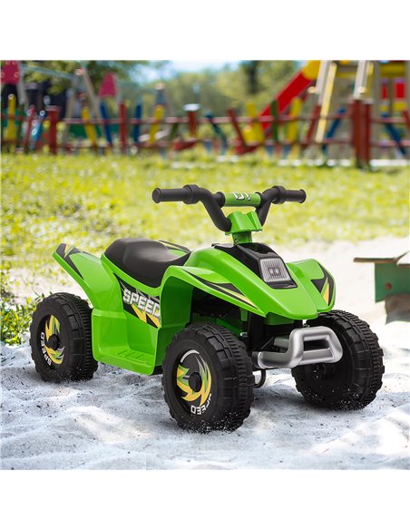 HOMCOM 18m+ Kids 6V Electric Ride on Car ATV Toy, Quad Bike with Forward Reverse, Green - pic 18126 | FastDaddyshop