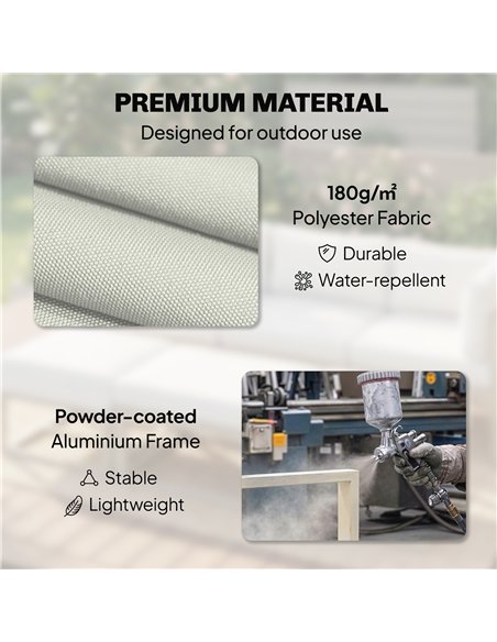Outsunny Garden Daybed, 6 Piece Outdoor Sectional Sofa Set, Aluminium Patio Conversation Furniture Set with Coffee Table - pic 181307 | FastDaddyshop