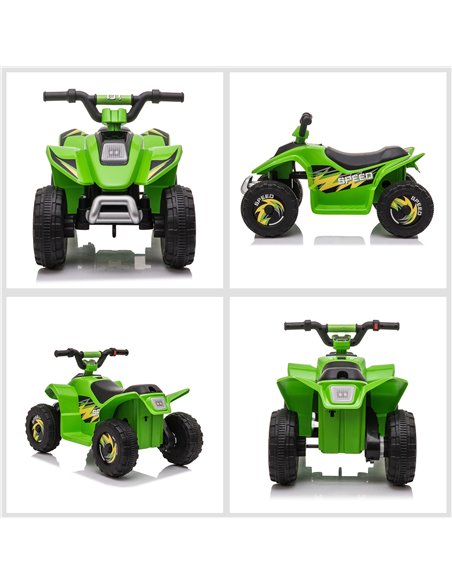 HOMCOM 18m+ Kids 6V Electric Ride on Car ATV Toy, Quad Bike with Forward Reverse, Green - pic 18132 | FastDaddyshop