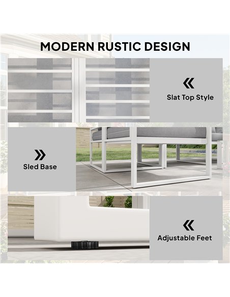 Outsunny 5 Seater Aluminium Garden Furniture Set, Garden Sofa Set with Thick Cushions for Patio and Balcony, Outdoor, Light Grey - pic 181334 | FastDaddyshop