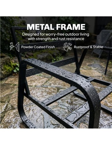 Outsunny 4 Piece Garden Furniture Set, Outdoor Sofa Set with Loveseat, 2 Armchairs, Coffee Table and Cushions