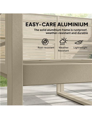 Outsunny 5 Seater Aluminium Garden Furniture Set, Garden Sofa Set with Thick Cushions for Patio and Balcony, Outdoor, White