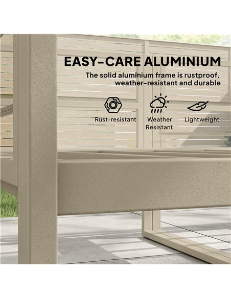 Outsunny 5 Seater Aluminium Garden Furniture Set, Garden Sofa Set with Thick Cushions for Patio and Balcony, Outdoor, White - pic 181421 | FastDaddyshop