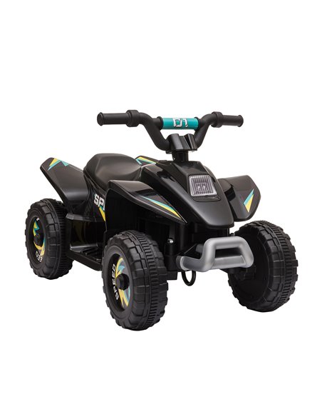 HOMCOM 18m+ Kids 6V Electric Ride on Car ATV Toy, Quad Bike with Forward Reverse, Black - pic 18143 | FastDaddyshop