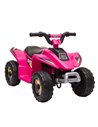 HOMCOM 3+ Kids 6V Electric Ride on Car ATV Toy, Quad Bike with Forward Reverse, Pink