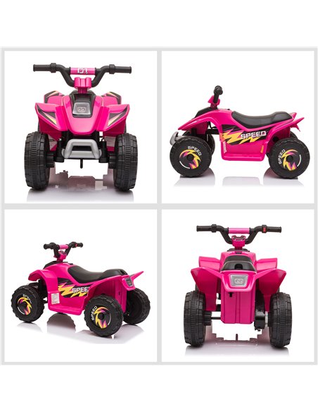HOMCOM 6V Kids Electric Ride on Car ATV Toy Quad Bike Four Big Wheels w/ Forward Reverse Functions Toddlers for 3-5 Years Old Pi - pic 18159 | FastDaddyshop
