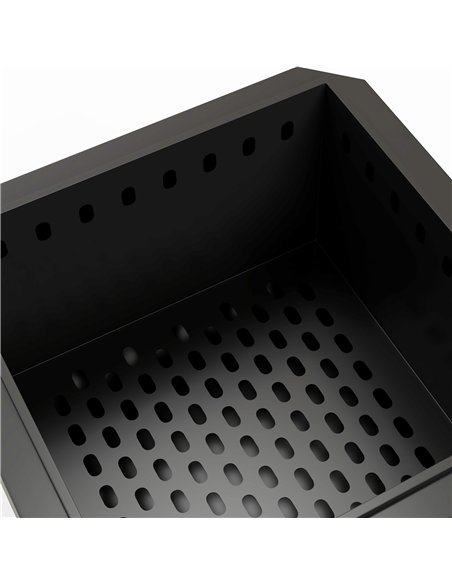 Outsunny Smokeless Fire Pit, 48 cm Portable Wood Burning Firepit, Square Metal Bonfire Stove with Poker, Black - pic 181596 | FastDaddyshop