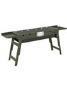 Outsunny Portable BBQ Grill, Foldable Charcoal Grill for Camping and Picnics with 2 Side Shelves and Handle, Green