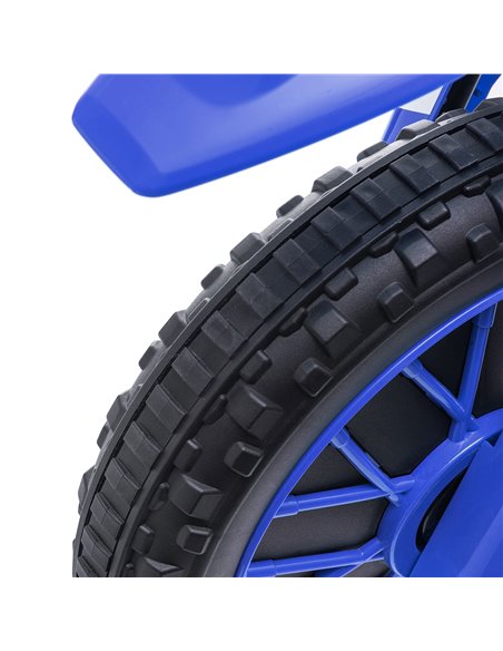 HOMCOM 12V Kids Electric Motorbike Ride On Motorcycle Vehicle Toy with Training Wheels for 3-5 Years Old, Blue - pic 18178 | FastDaddyshop
