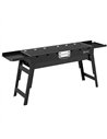 Outsunny Portable BBQ Grill, Foldable Charcoal Grill for Camping and Picnics with 2 Side Shelves and Handle, Black
